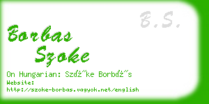 borbas szoke business card